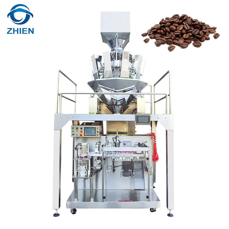 
Pre-made zipper bag coffee bean packing machine for roasted peanuts walnut 