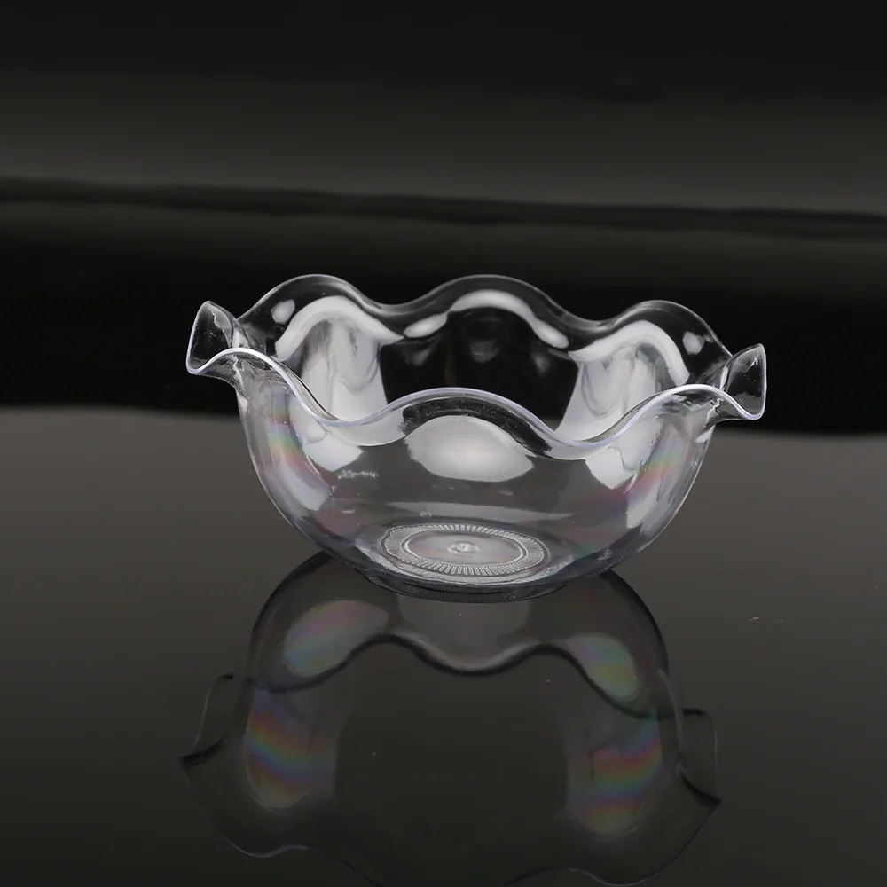 Most Popular Flower Personalized Fancy Small Transparent Hard Polystyrene Pudding clear Disposable Plastic Mini Dessert Cups