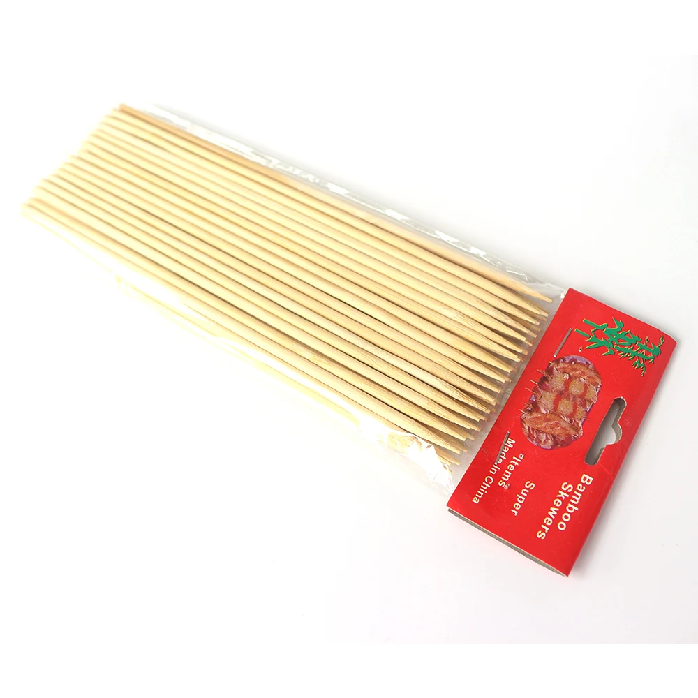 20cm 25cm 30cm disposable bamboo BBQ round meat skewer stick