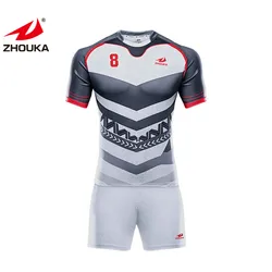 Комплект футбольной одежды для регби на заказ, Джерси для регби из 100% полиэстера