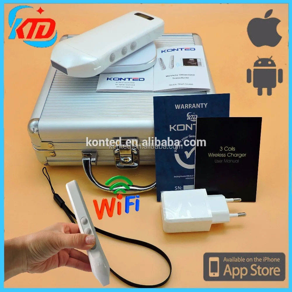 Other Ultrasonic & Electronic Equipment Portable Ultrasound Wireless Linear Probe Scanner 7.5/10mhz