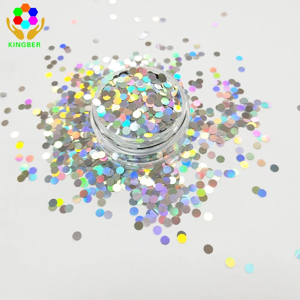 2021 new chunky polyester holographic Solvent resistant glitter powder for nail arts and cosmetic decoration