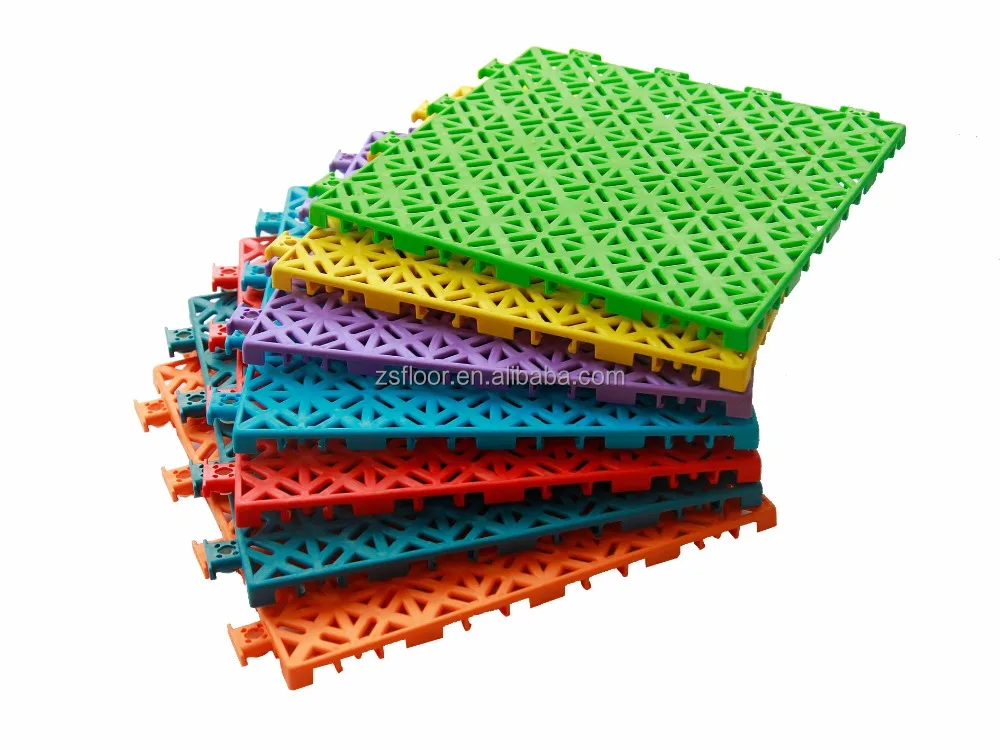 Portable cheap interlocking tennis vinyl pvc flooring tiles