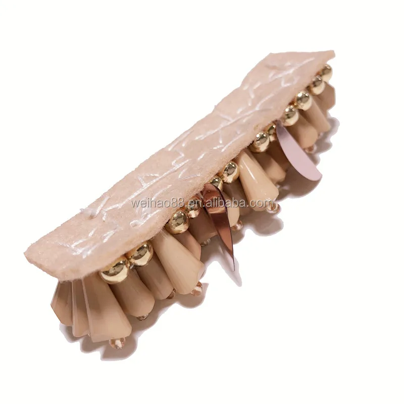 
Factory directly Custom Garment Accessory Beaded Appliques Patches 