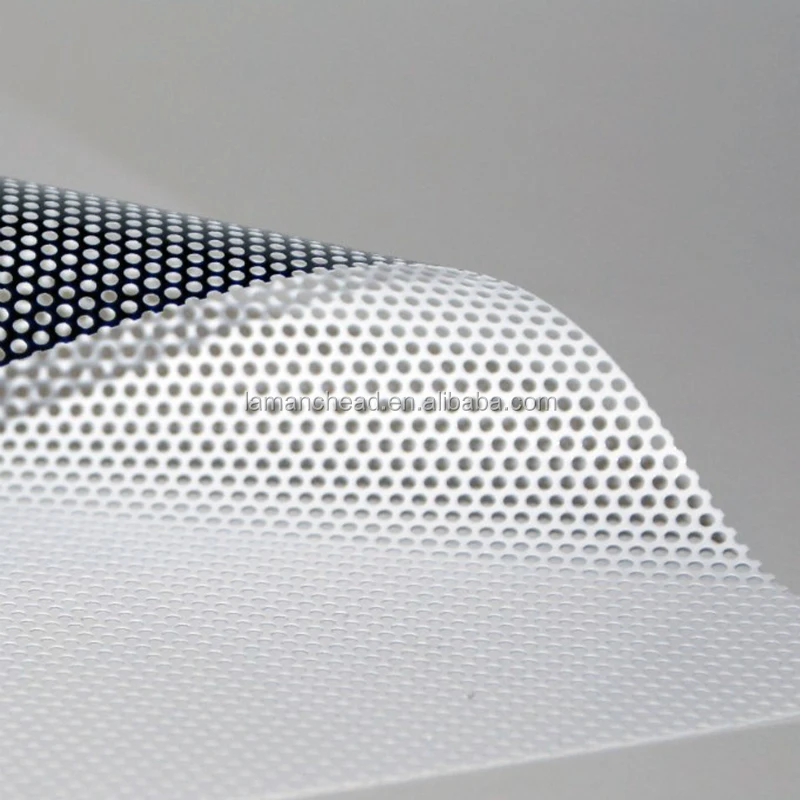 High Accuracy One Way Vision Vinyl Uv Curable Perforated Window Film