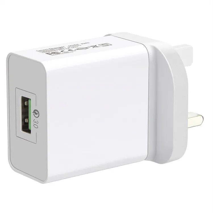 
2020 Factory Wholesale Super Fast 18w 1USB QC3.0 Cell Phone Charger 