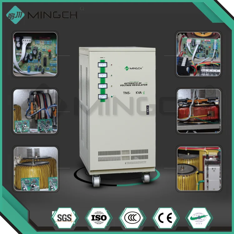 MINGCH 12KW 15KW 20KW 30Kw 3 Phase 380V 400V 415V 440V Servo Type Voltage Stabilizer With Digital Display