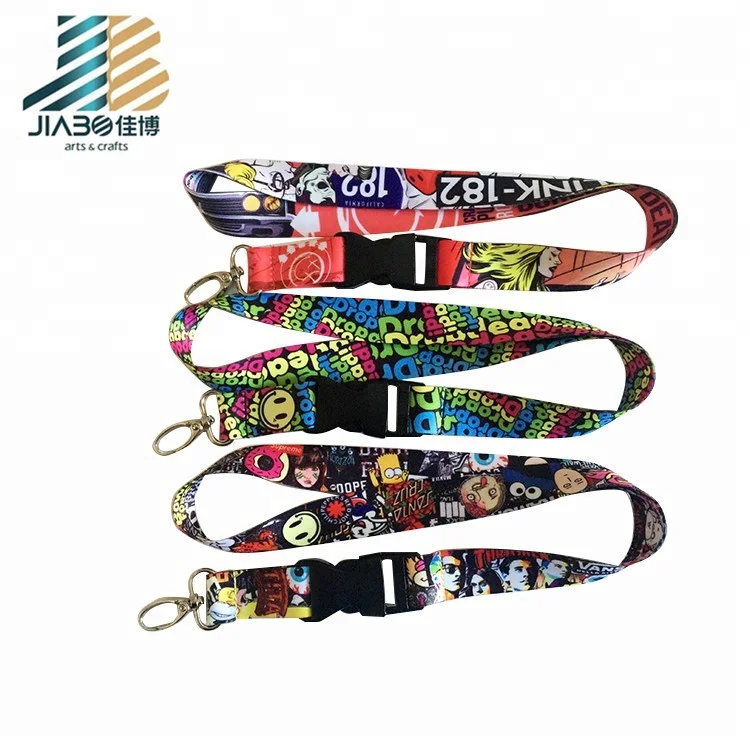 High quality colored custom anime print lanyard lanyard