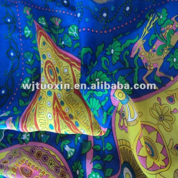 digital printing of 100 silk fabric double sided silk satin fabric scarf silk fabric