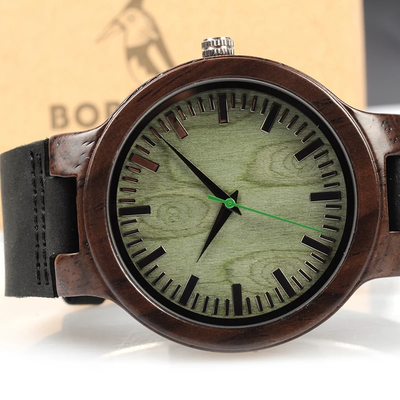 BOBO BIRD Free Shipping Japan Miyota Quartz Wristwatch Wooden Watch in round box