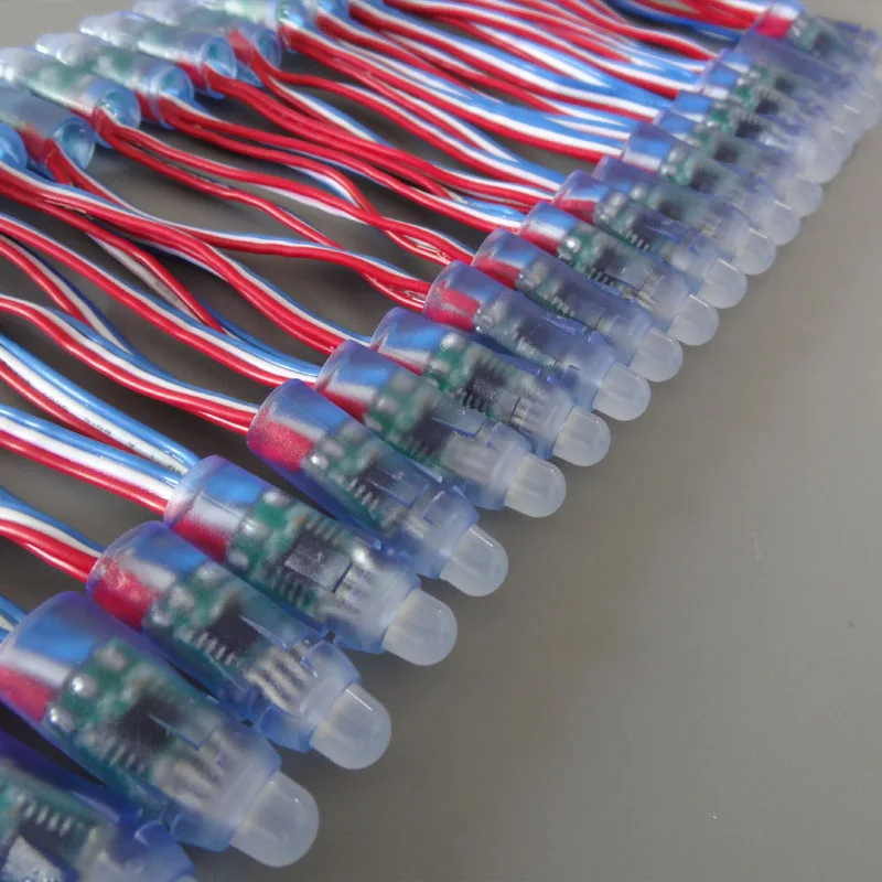 Ws2811 / ucs1903 12mm DC5V RGB pixel Navidad de luz LED String con SPI control