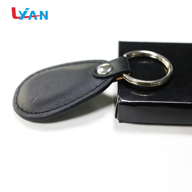 Cheapest Car logo Genuine leather keychains with metal in two parts
