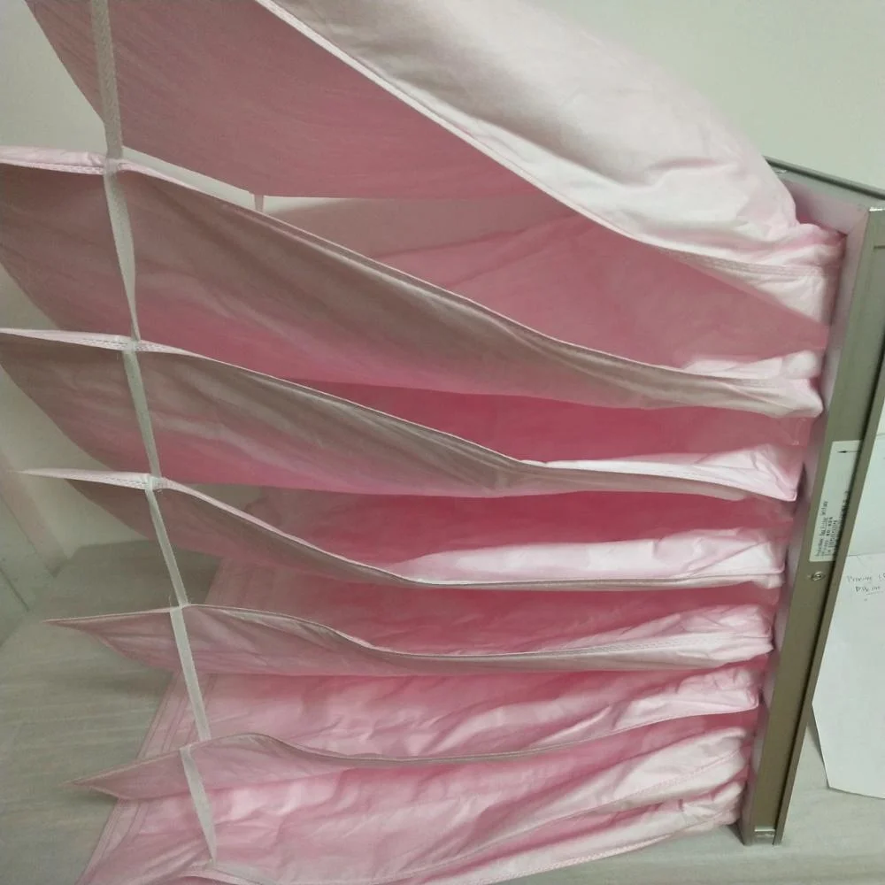 bank central air conditioning Panel filter Synthetic fiber 595x595x96mm for Air Handling Unit