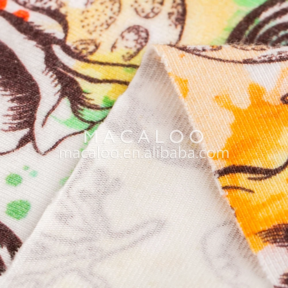 
Wonderful stretch eco custom digital printing on bamboo fabric for baby clothes 