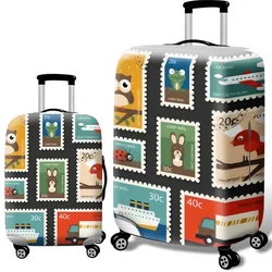 2021 new Custom Printed Luggage Covers Elastic Protective Waterproof Polyester Spandex Suitcase Cover