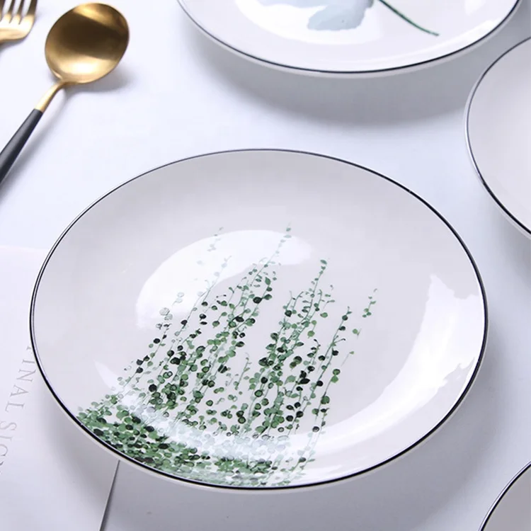 
portuguese palm leaf design crockery dinnerware 