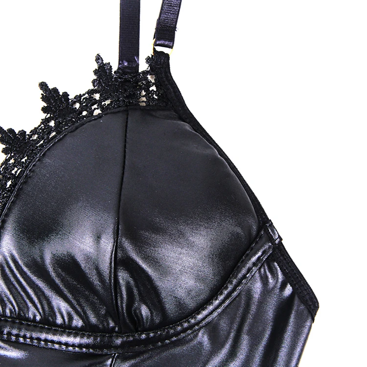 
OHYEAH high quality black lace leather big size adult teddy sexy lingerie for fat women 