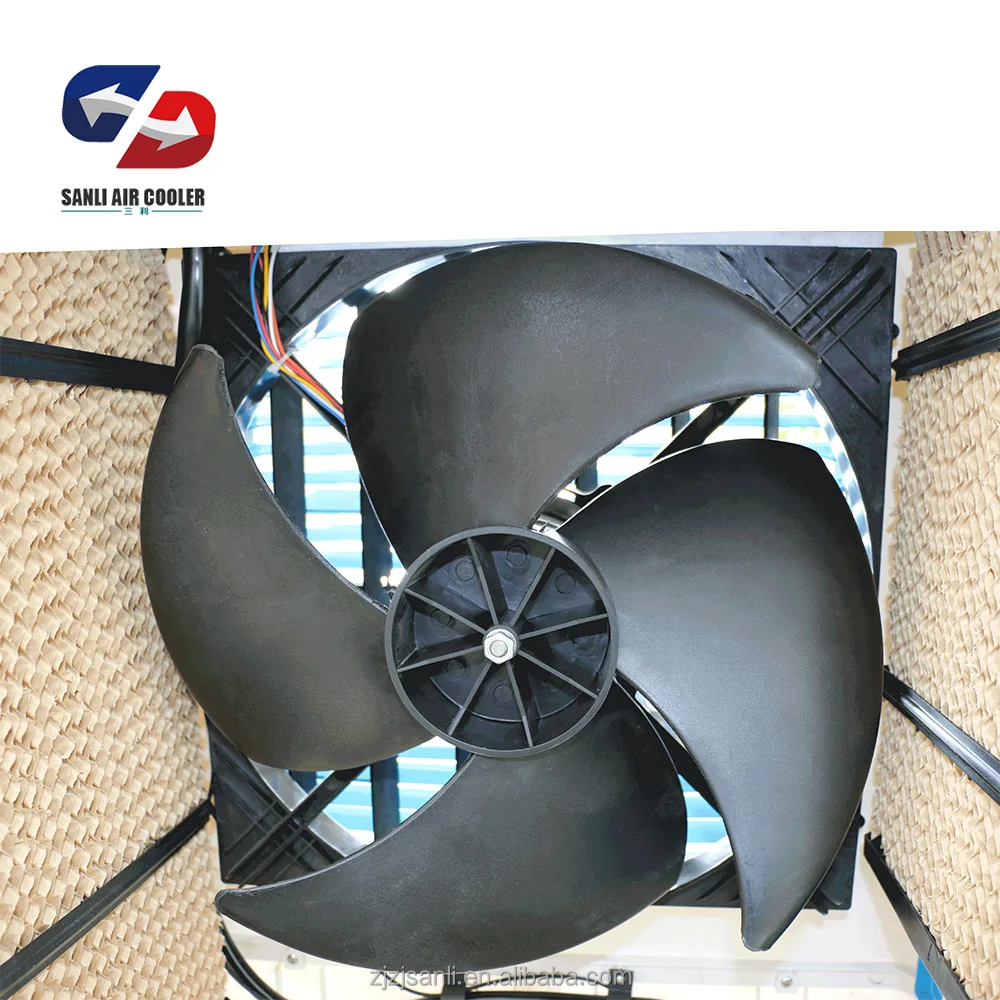 
ABS plastic 6000CMH airflow electric mobile used room air cooler 