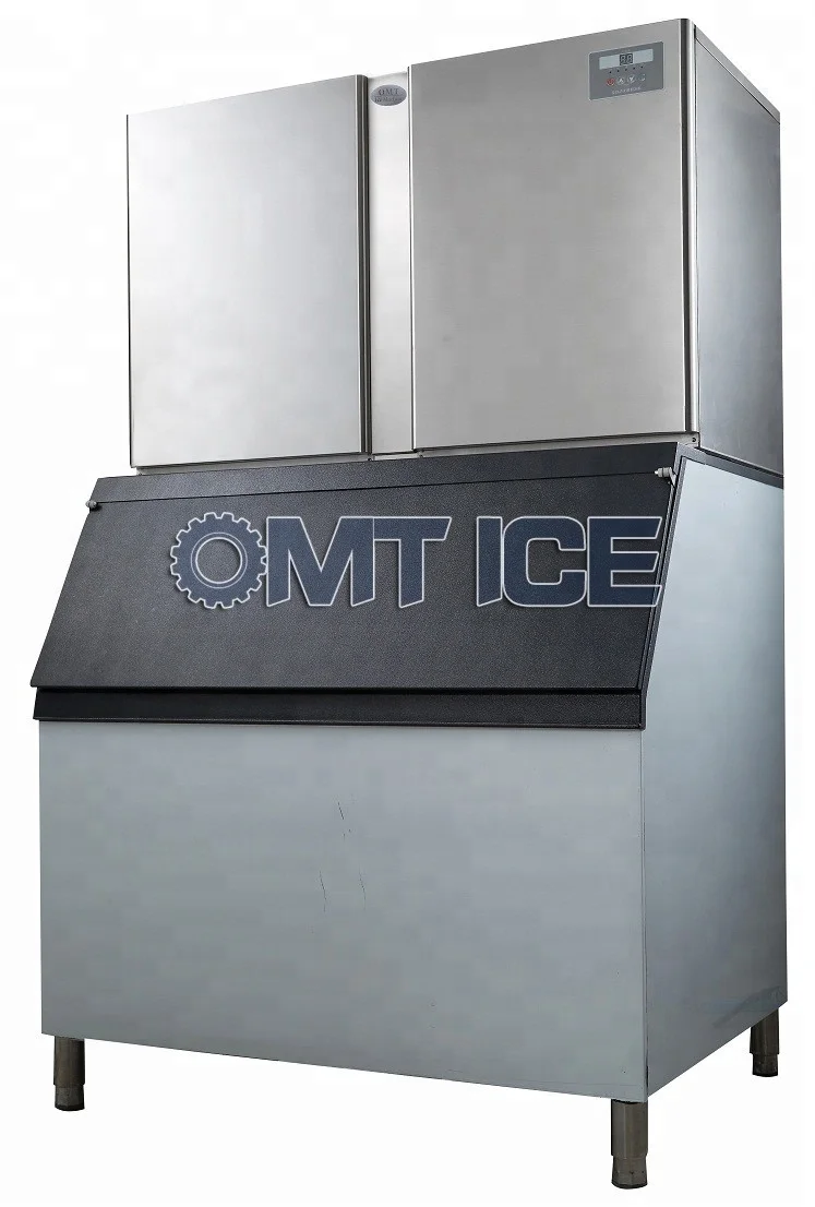 
OMT 1000kg/day Air cooled Cube Ice Making Machine for crystal and clean ice 