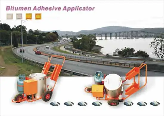 Bitume Reflective road studs adhesive machine