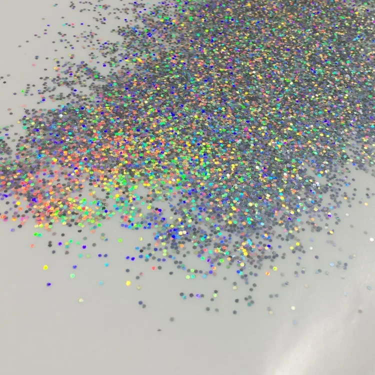 2021 new chunky polyester holographic Solvent resistant glitter powder for nail arts and cosmetic decoration
