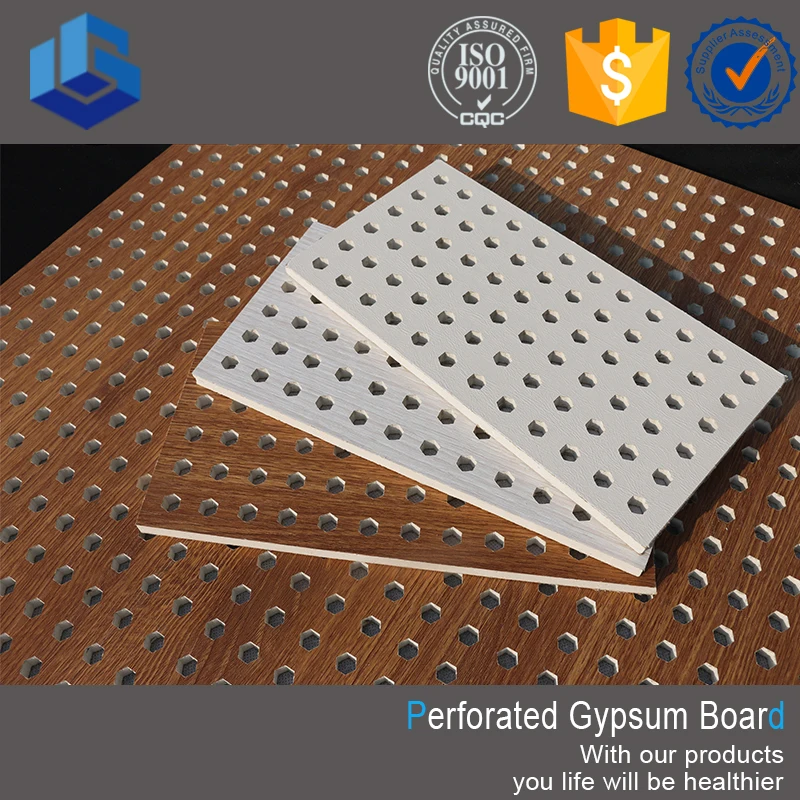 
Acoustic hexagon design perforated gypsum ceiling tiles 