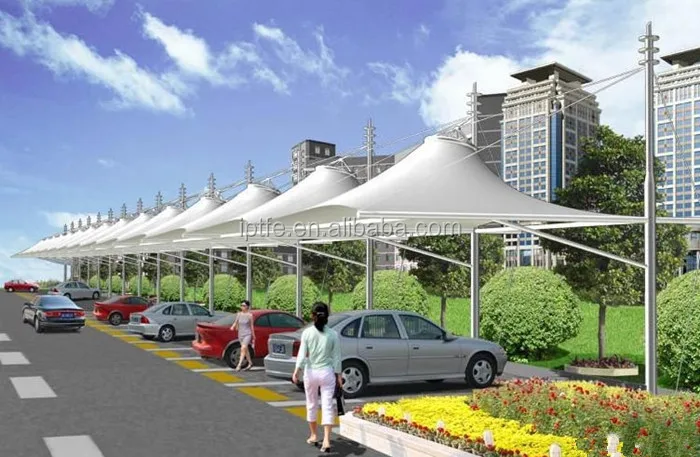 
1250g/sqm PTFE Fabric Membrane Steel Structure Tent High tension ceiling membrane 