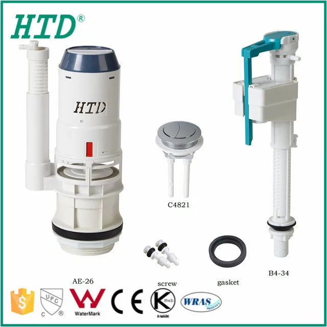 HTD wall hung wc cistern flush repair kit mechanism water saving toilet flushing system