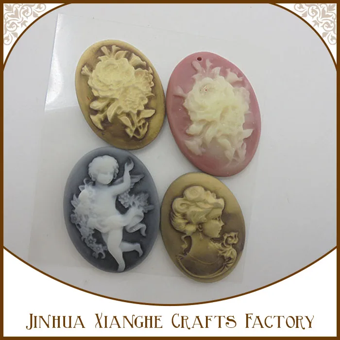 Custom Resin Cameo Flat Back Resin Silhouette Cameo for Decoration