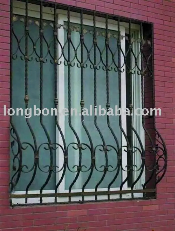  Металлический продукт завод кованого железа окна гриль дизайн для продажи