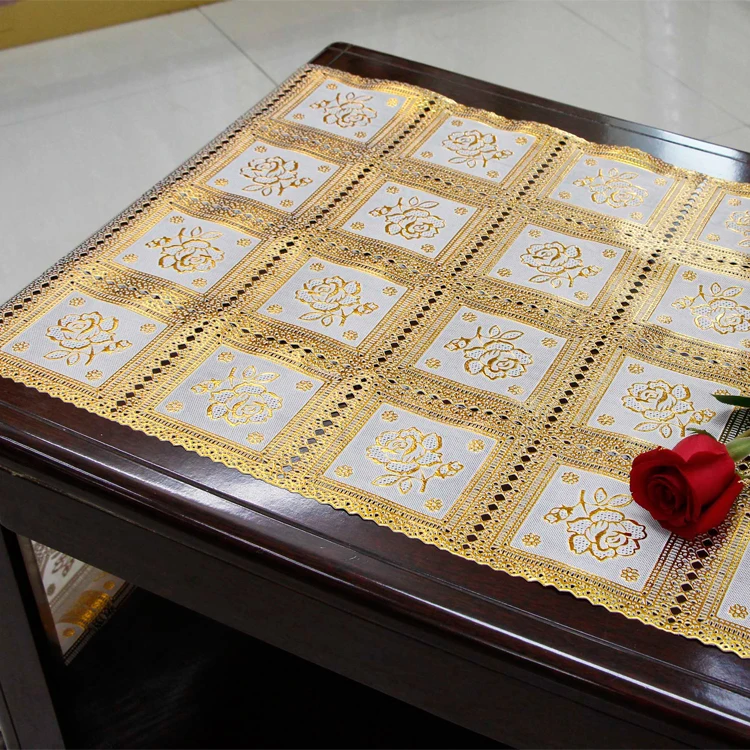 50cm Vinyl Gold and Silver Fine Long Lace/gold lace doily