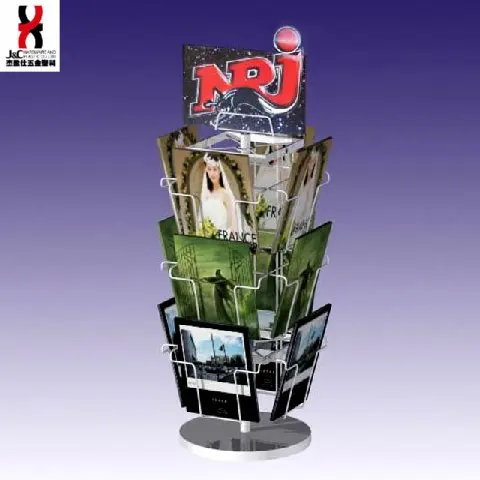 mobile life magazine rotating tabletop display rack
