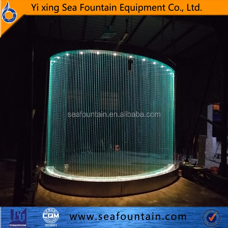 Indoor Fiber String Curtain Colorful Water Rain Curtain Fountains