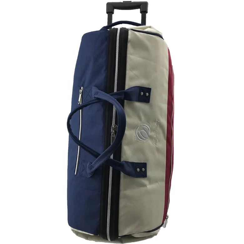 Ladies Rolling Duffel Trolley Travel Bag Tote Carry-on for Short Term Trips Weekend