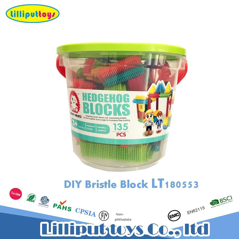 
56 pcs- Children educational plastic connecting basic building bristle block set 