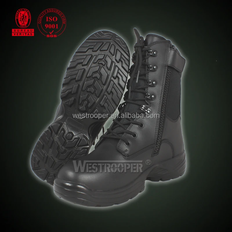WESTROOPER RESPONSE TACTICAL BLACK BOOTS GENUINE LEATHER SHOES