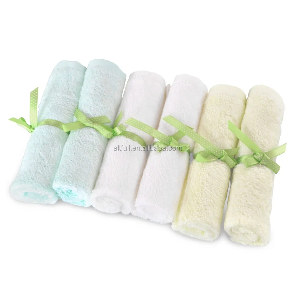 Wholesale China 100% organic Bamboo Fiber Baby Washcloths ultra soft and eco-friendly for infants boys and girls