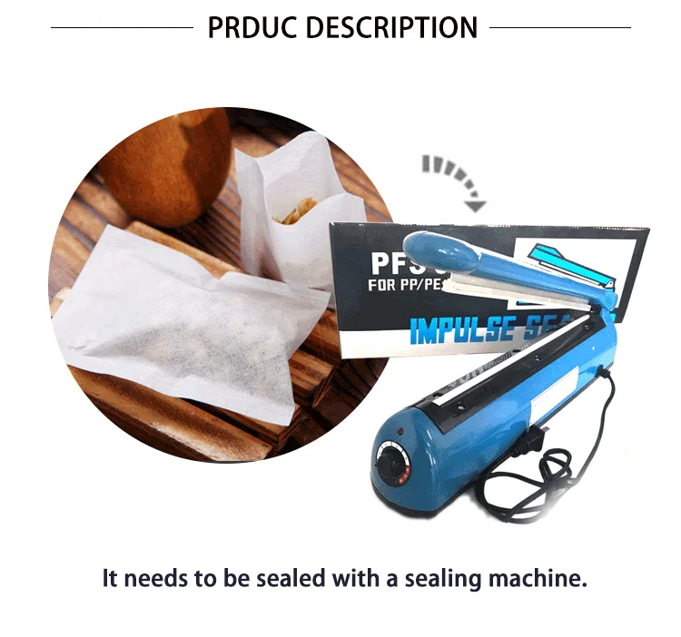 Natural Wood pulp paper  Biodegradable Tea bags Heat Seal filter Empty Bags for tea