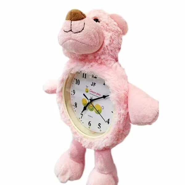 Hot sale christmas plush stuffed toy custom plush animal alarm clock