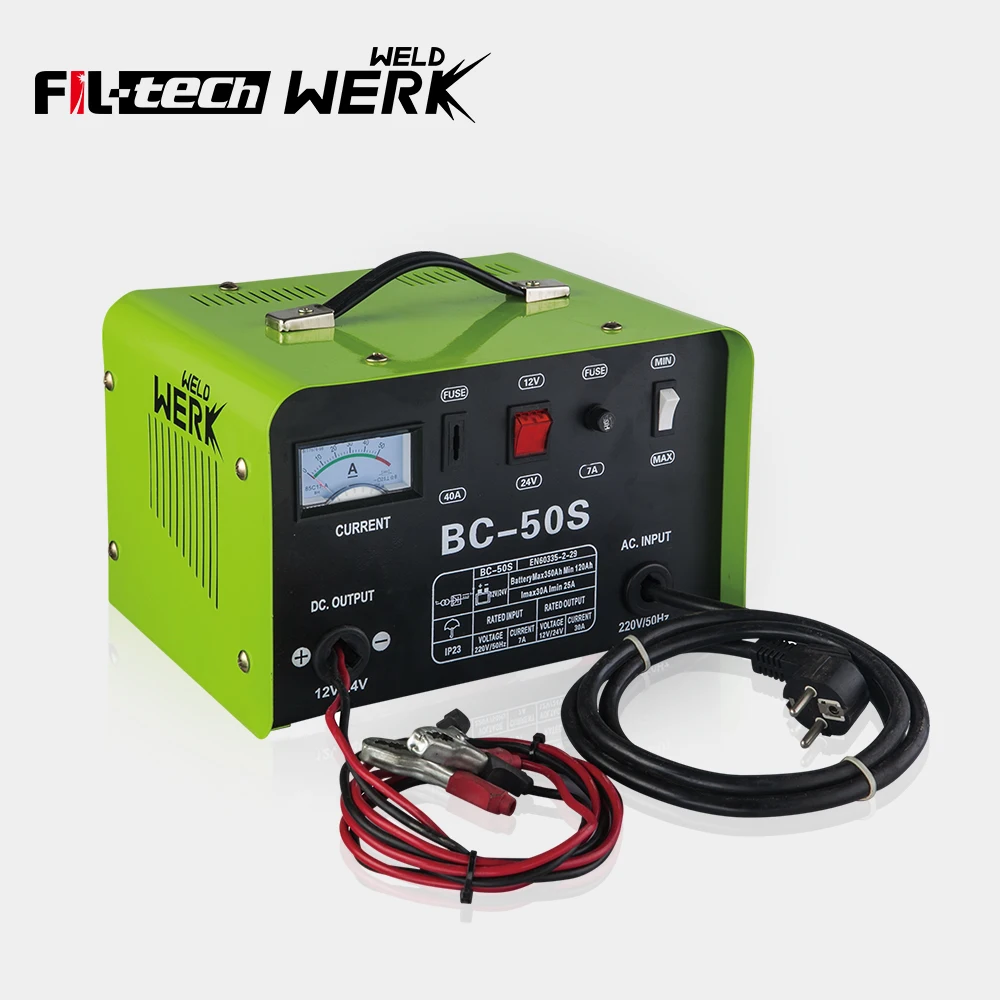 Hot sale best price electric cargador de baterias rohs 220v portable car lead acid battery charger 12v 24v