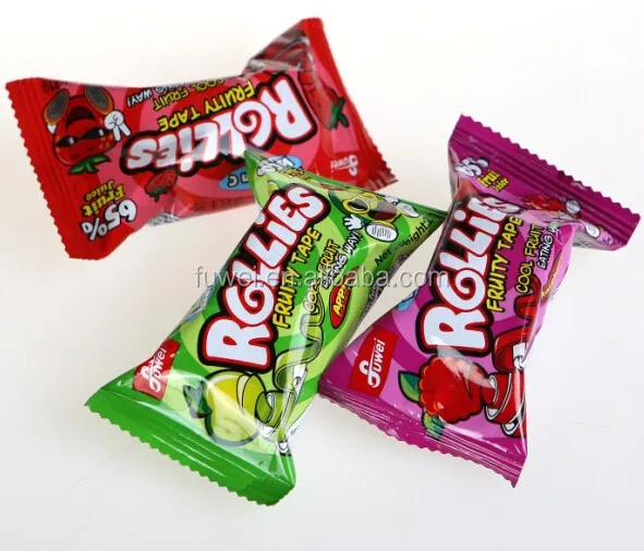 65% fruit juice rollies sweet gummy candy