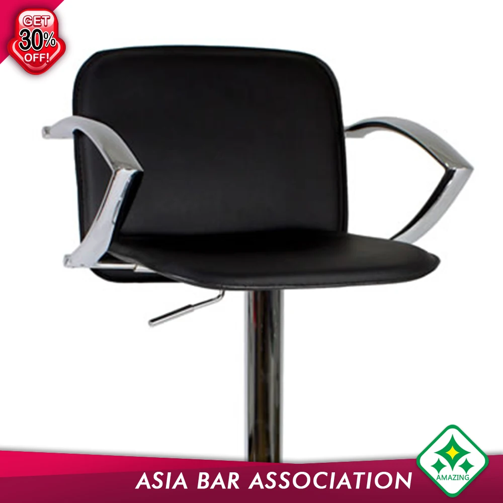 
Environmental Adjustable Bar Stool Chair for Bar Table Best Selling Rose Gold Metal Stool Black Leather Bar Chair 