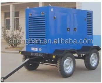 Made in China ! Mobile 10kw diesel portable generator with trailer