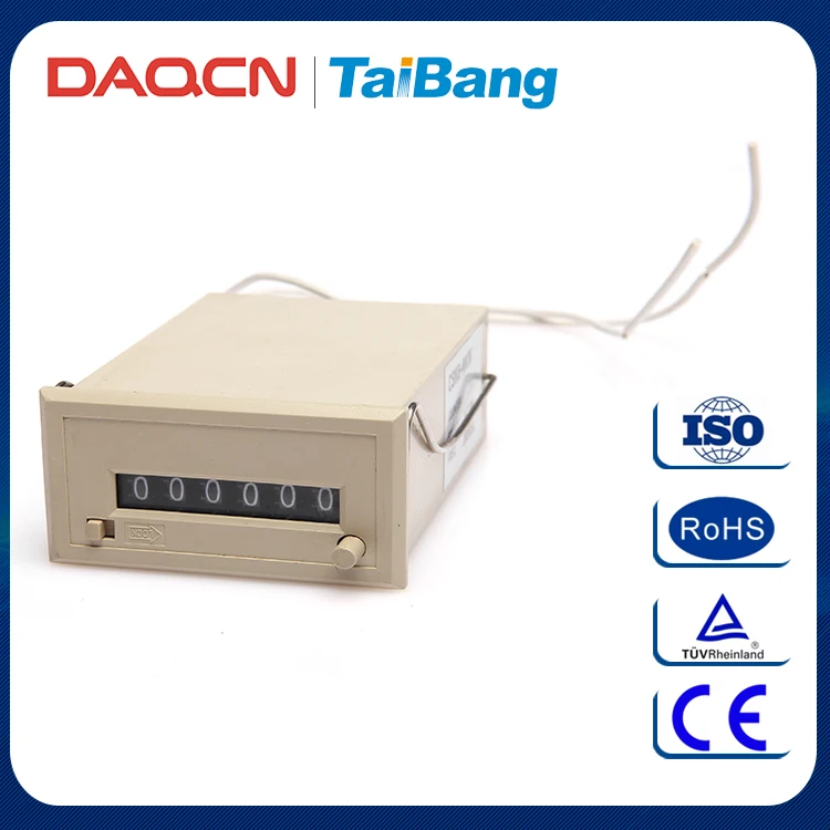 DAQCN CSK6-NKW Белый Пластик 8 Цифровой AC110V 220 В Счетчик С Кнопкой Сброса
