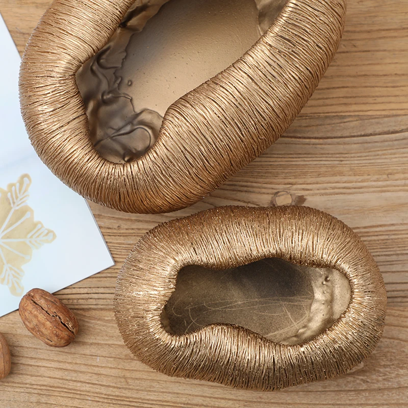 Factory Price OEM Gold Resin Artificial Flower Pot For Home Decoration