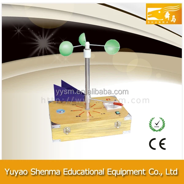 Laboratory cup anemometer measuring wind direction and speed wind vane anemometer