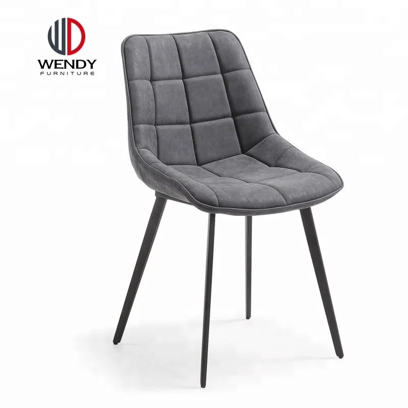 sillas plasticas popular design dark grey color fabric dining room chair