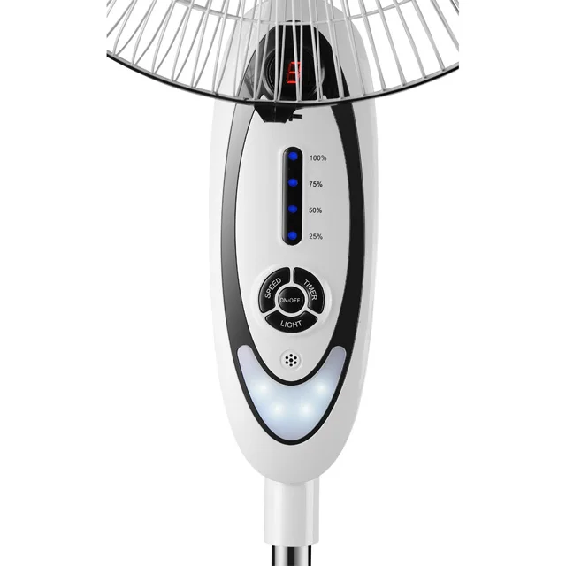popular solar 16inch rechargeable fan with timer function
