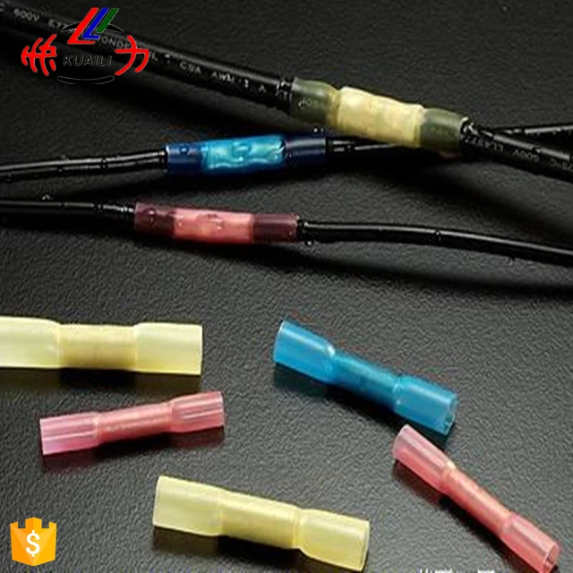 BHT Series Heat Shrink insulated Single Sleeve Terminals Heat Shrink Water Proof Butt Connector