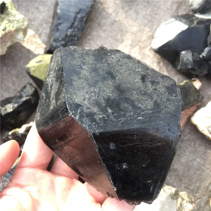 
Natural rough crystal stone raw obsidian stone specimen mineral for sale 